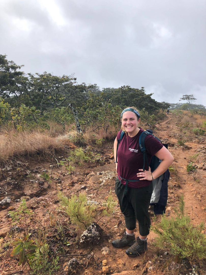 Georgia on hike in Malawi