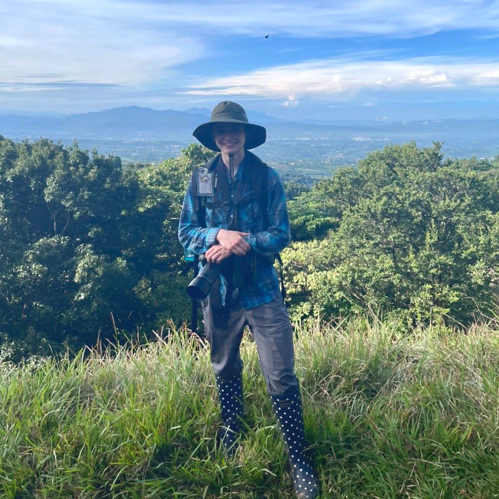 Kelly standing on top of mountain in Costa Rica