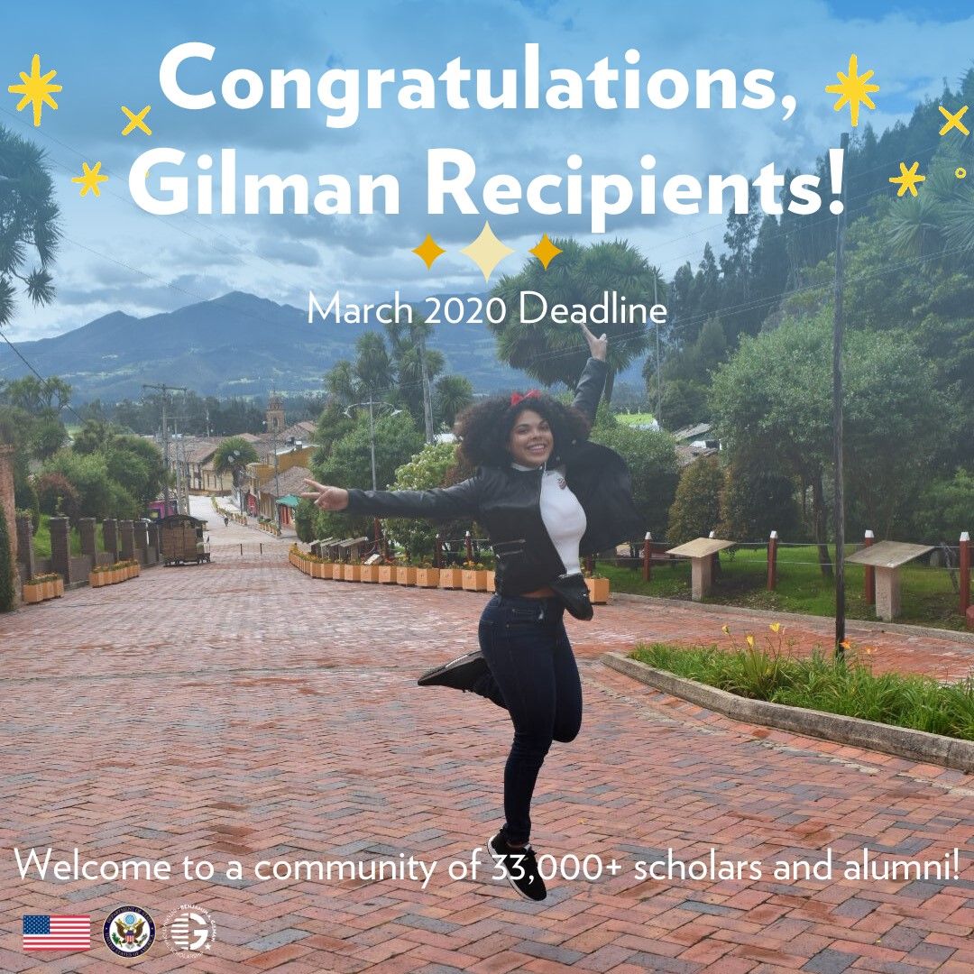 Congratulations Gilman Winners 2020