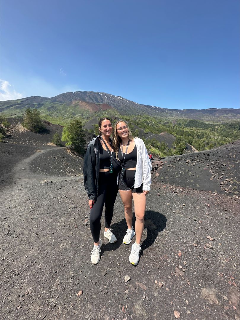 Rachael and friend on top of a mountain in Spain