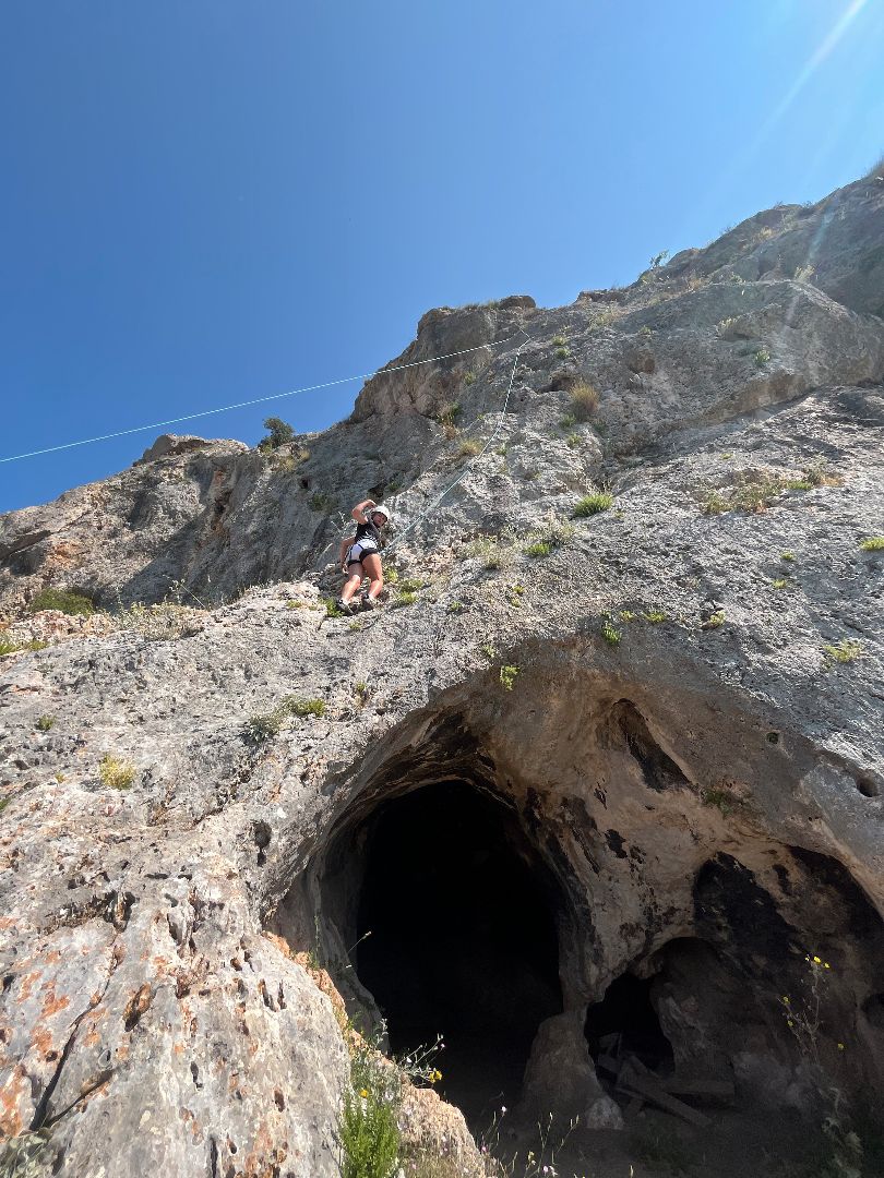 Sydney rock climbing in Greece