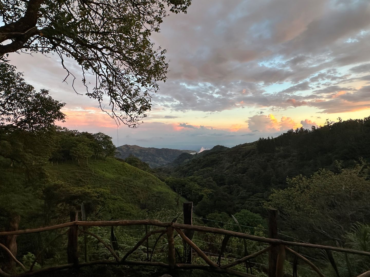Sunrise over the mountains of Costa Rica