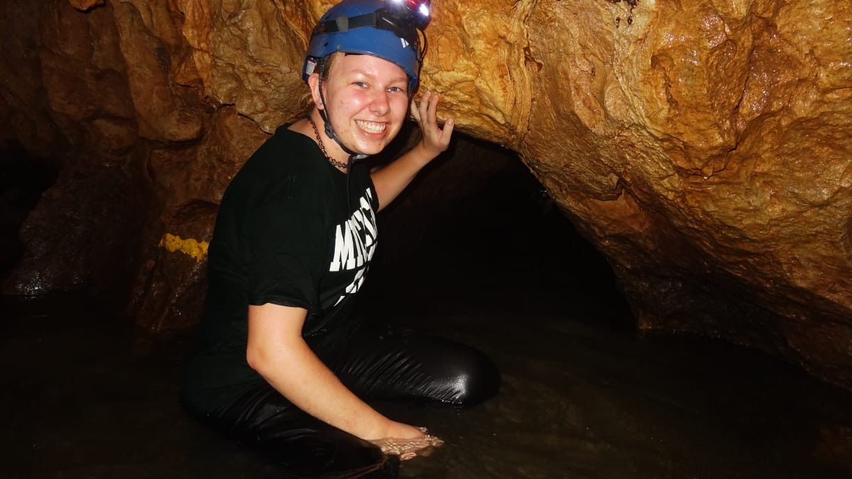 Olivai inside Venado Caves in Costa Rica