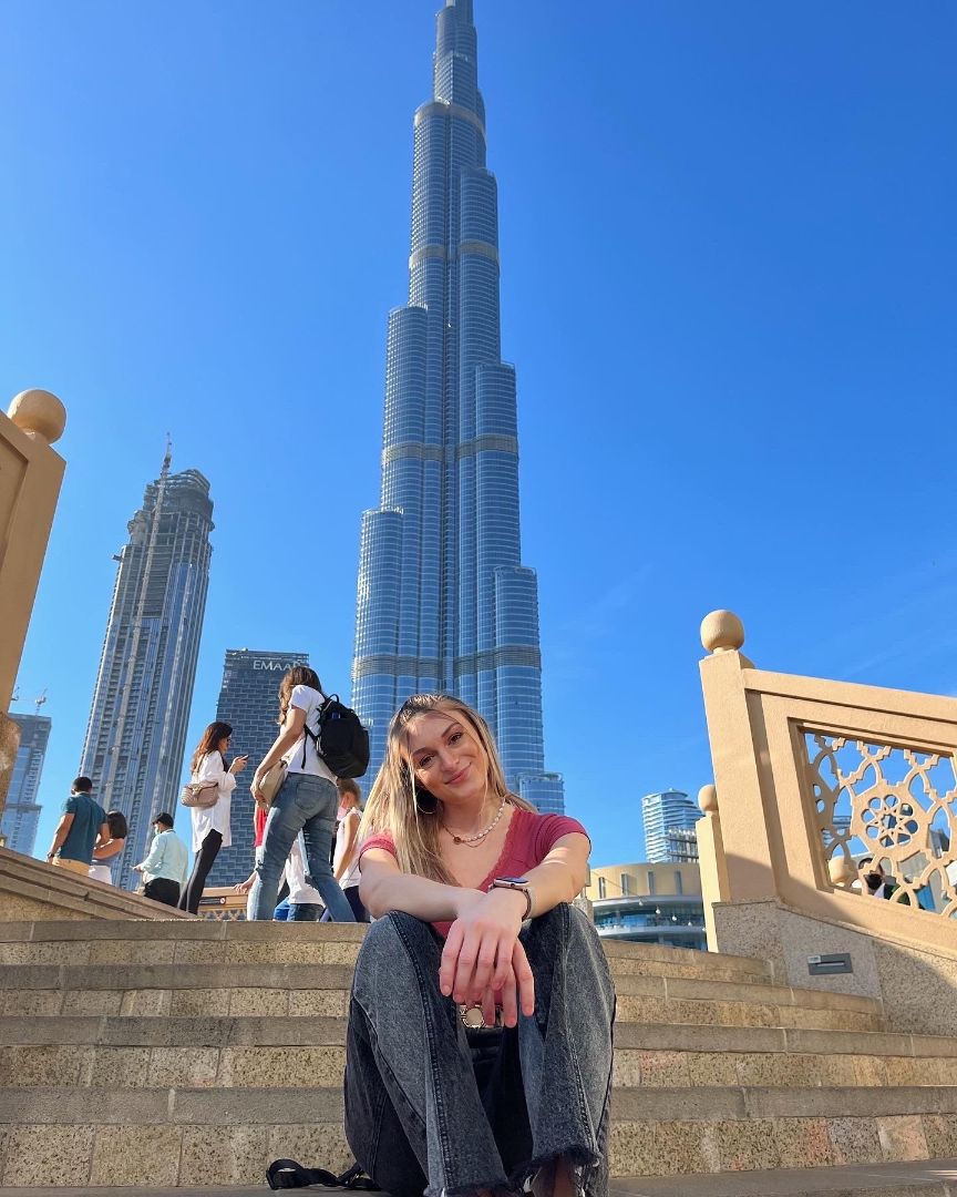 Kristia outside in front of building.jpg
