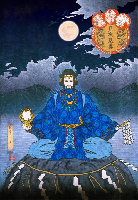 Artist interpretation of the Japanese deity Tsukuyomi