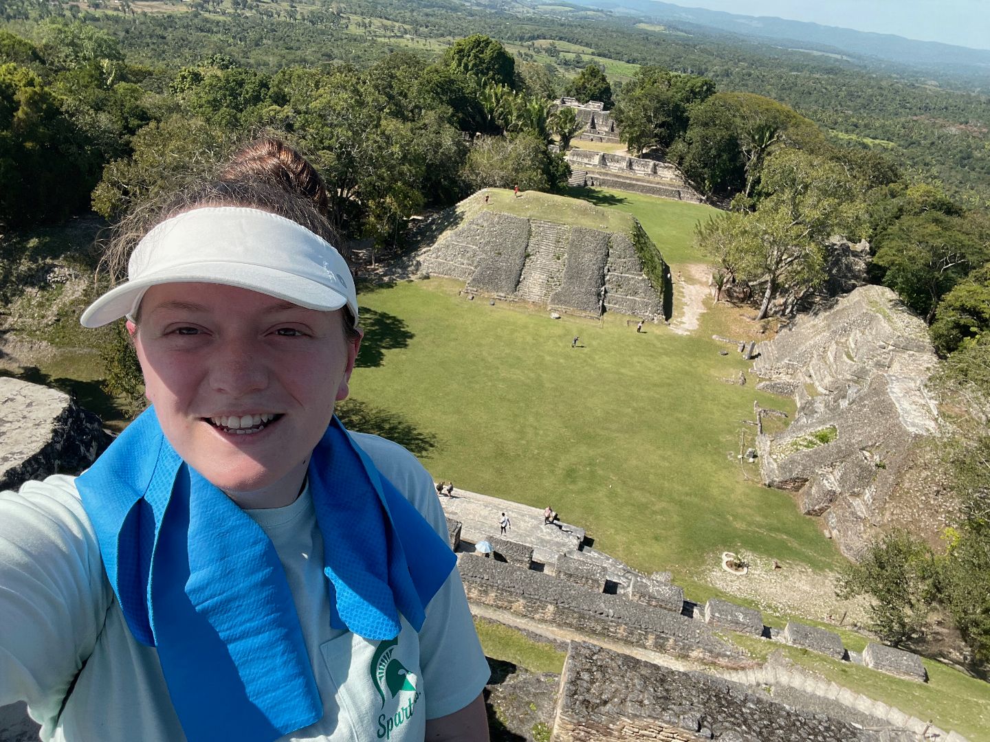 Summer taking a selfie atop a Mayan ruin