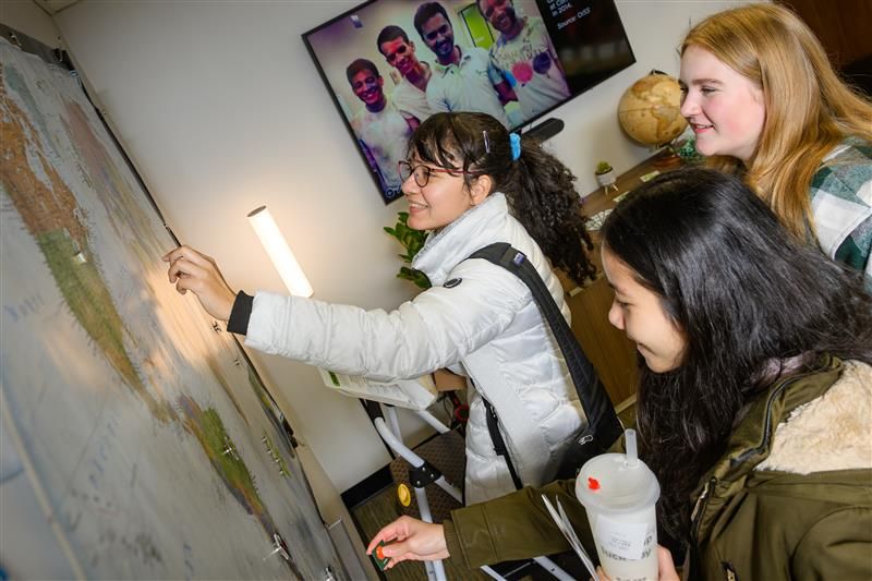 Students participate in an activity during last year's Global Festival.