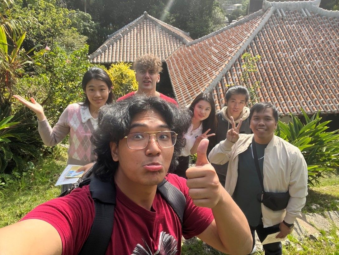 Alex with friends on a hike