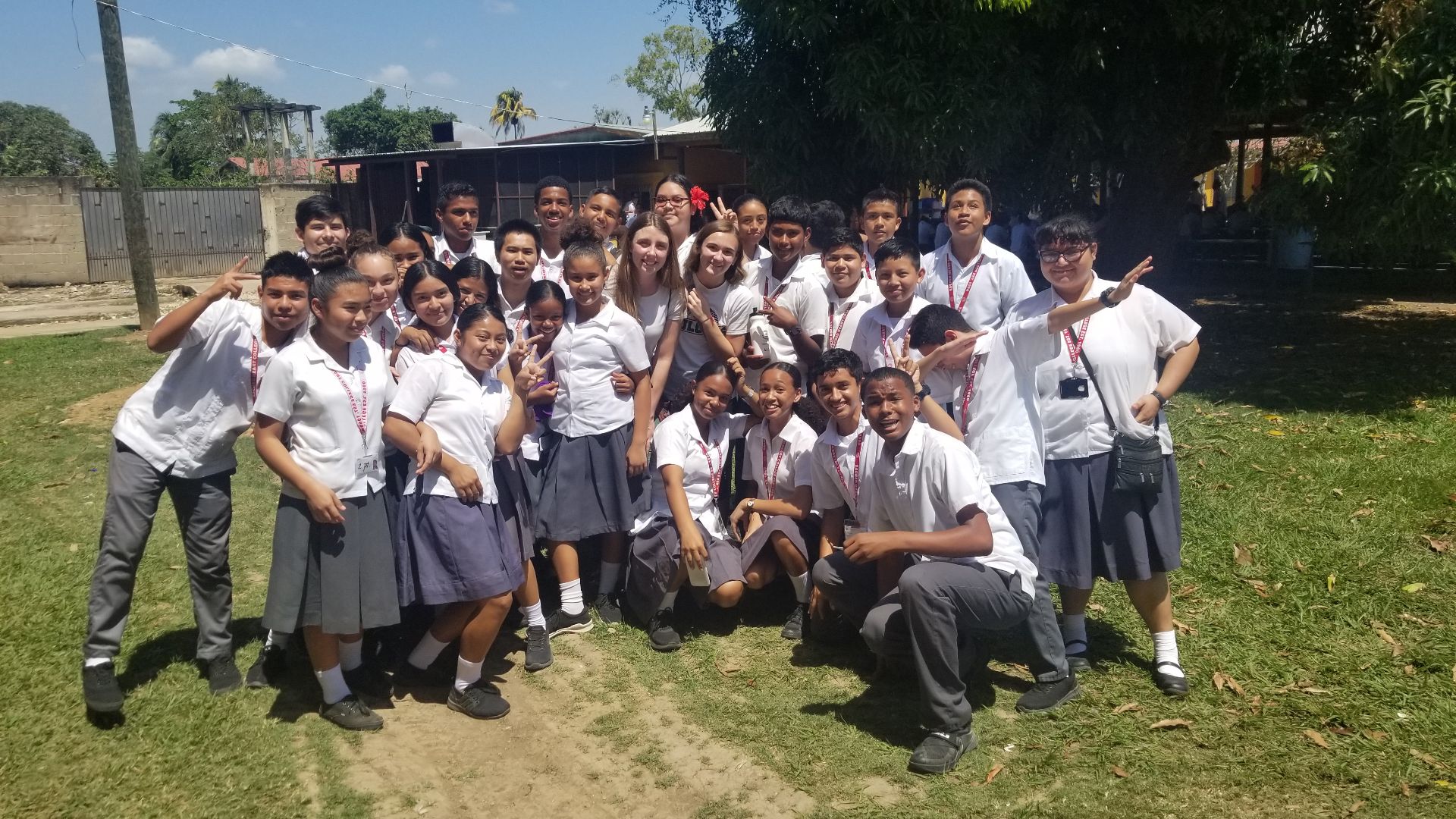 Local school children in Belize