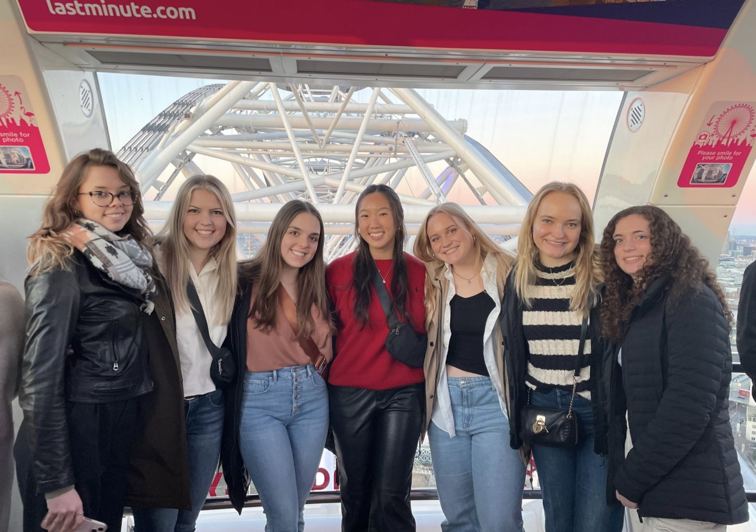 Group of MSU students in the London Eye