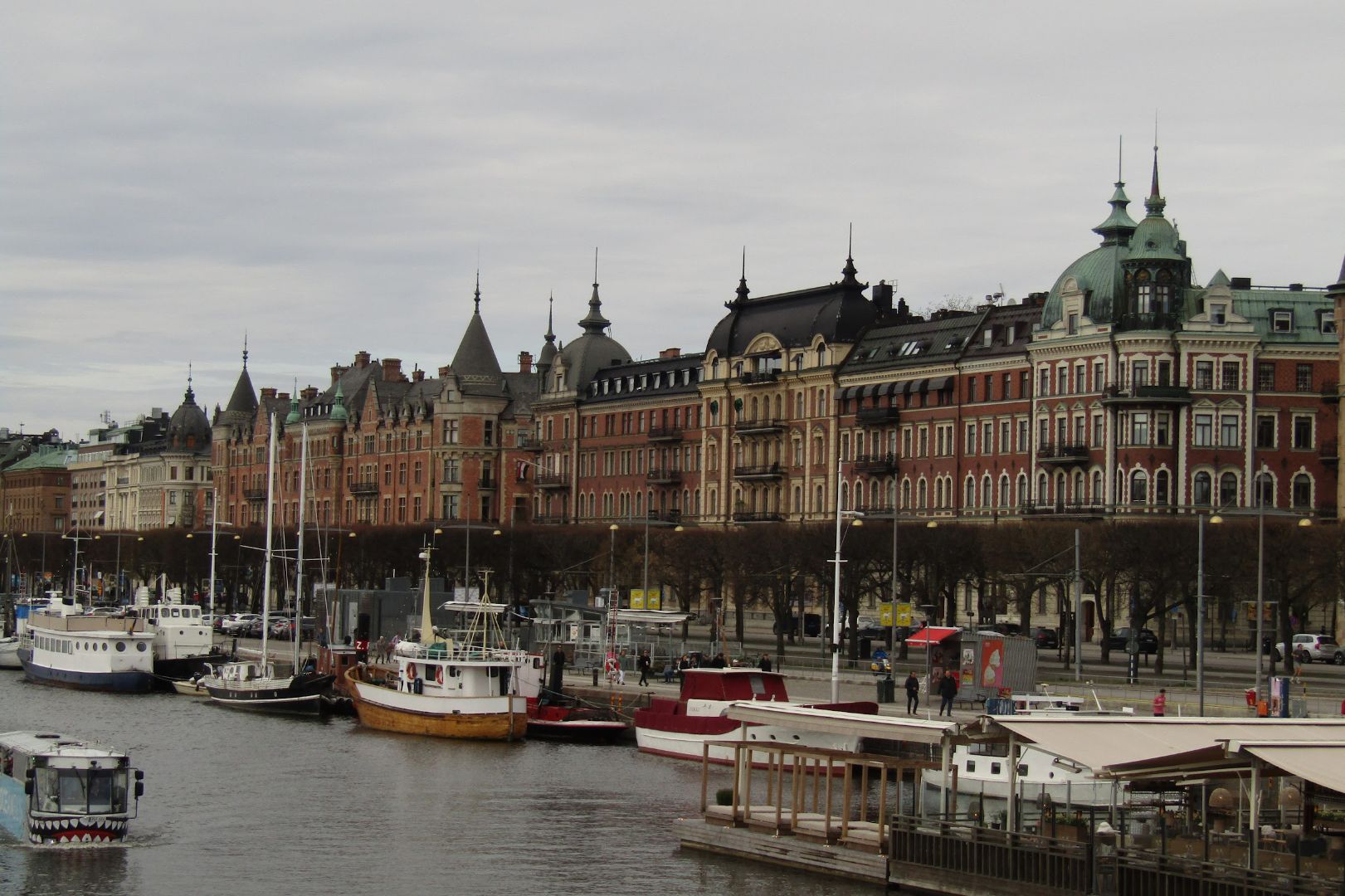 Photo of colorful buildings and a river in Stockholm