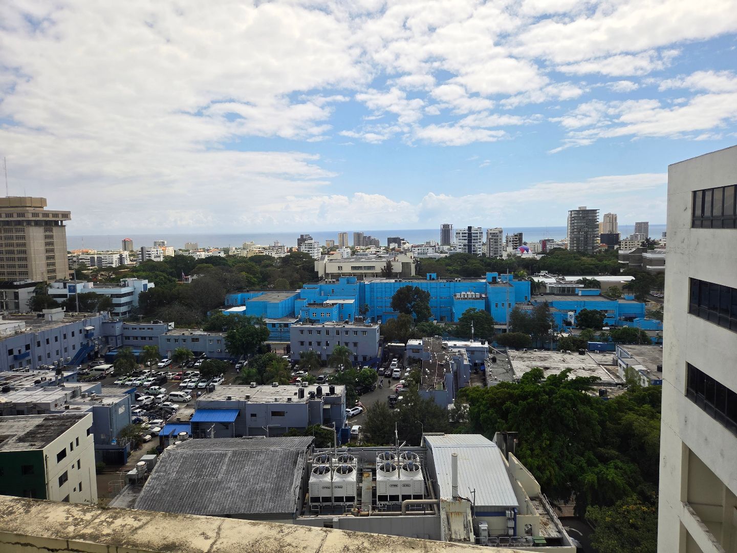 Photo of city from an upper floor of a building in the Dominican Republic