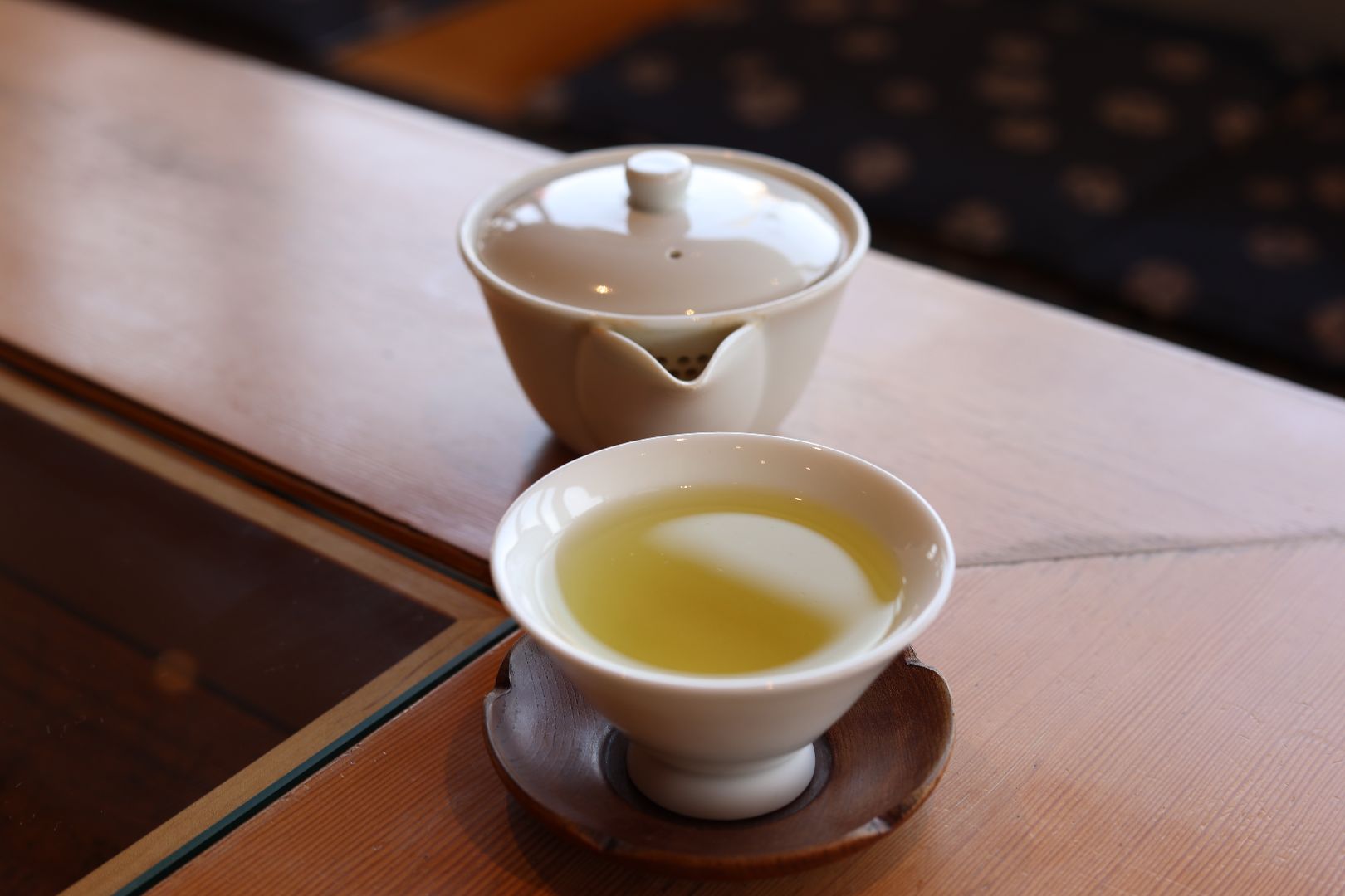 A cup of green tea from Shiga prefecture