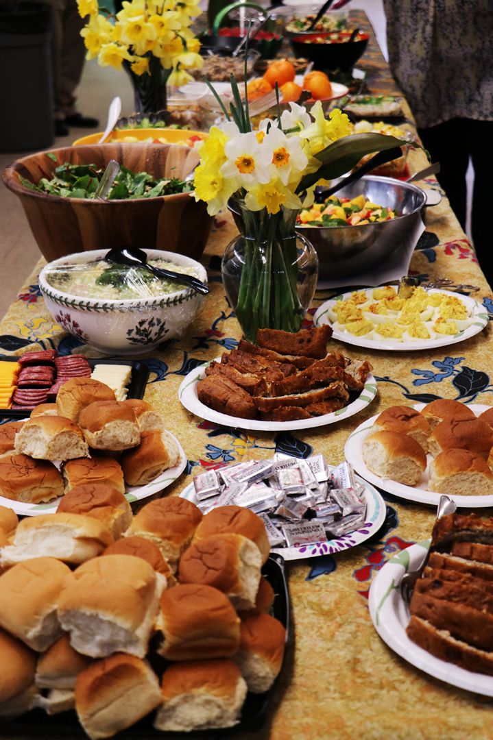 Table of food at CVIP luncheon