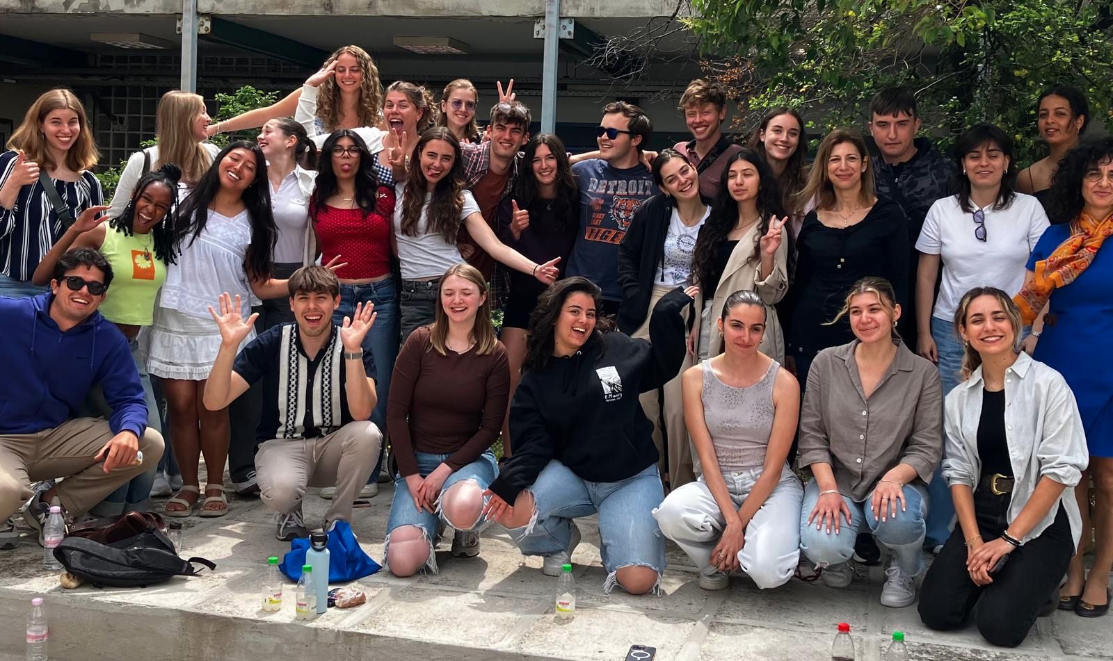 Group shot of students on the program in Europe
