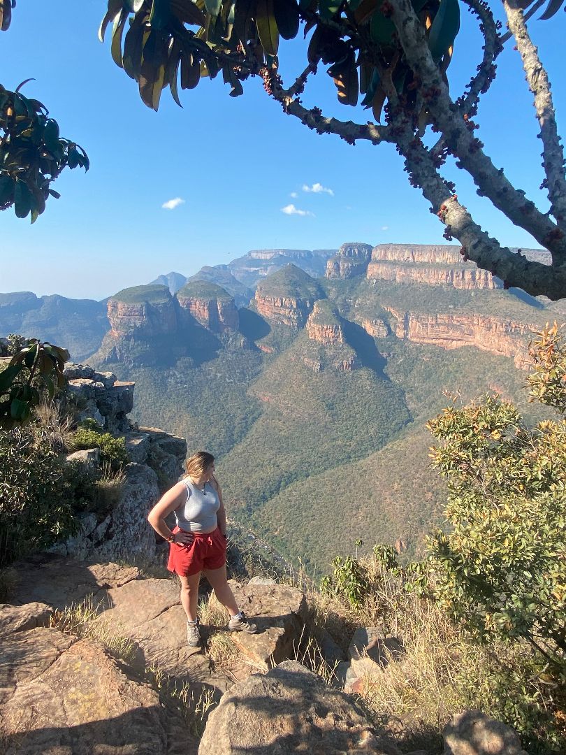 Kenna on top of mountain in South Africa